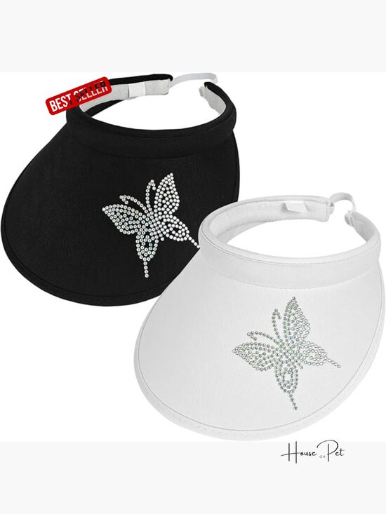 2 Pack Wide Brim Sun Visor Hats Adjustable Clip on UV Protection main image 6